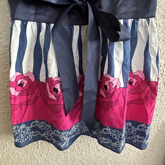 Vtg Babydoll Top Womens S Blue Striped Coquette Y2K Soft Girl Fairy Club - Picture 5 of 9